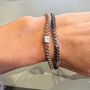 Elegant Two-Tone Bracelet Set